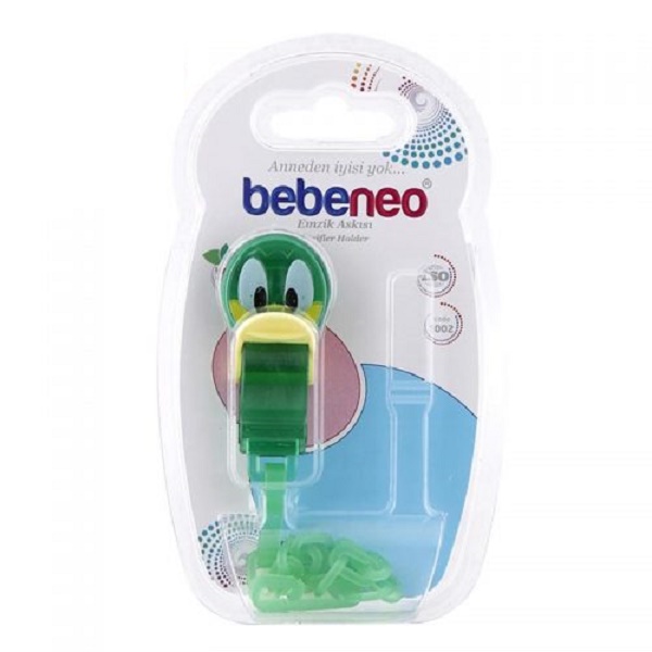زنجیر پستانک طرح اردک سبز ب ب نئو  Bebeneo